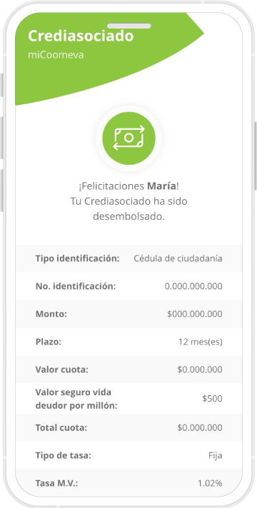 Interfaz de Crediasociado