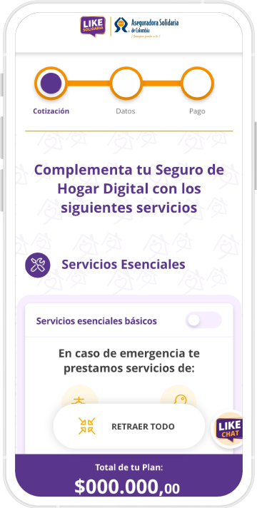 Interfaz de Aseguradora Solidaria de Colombia