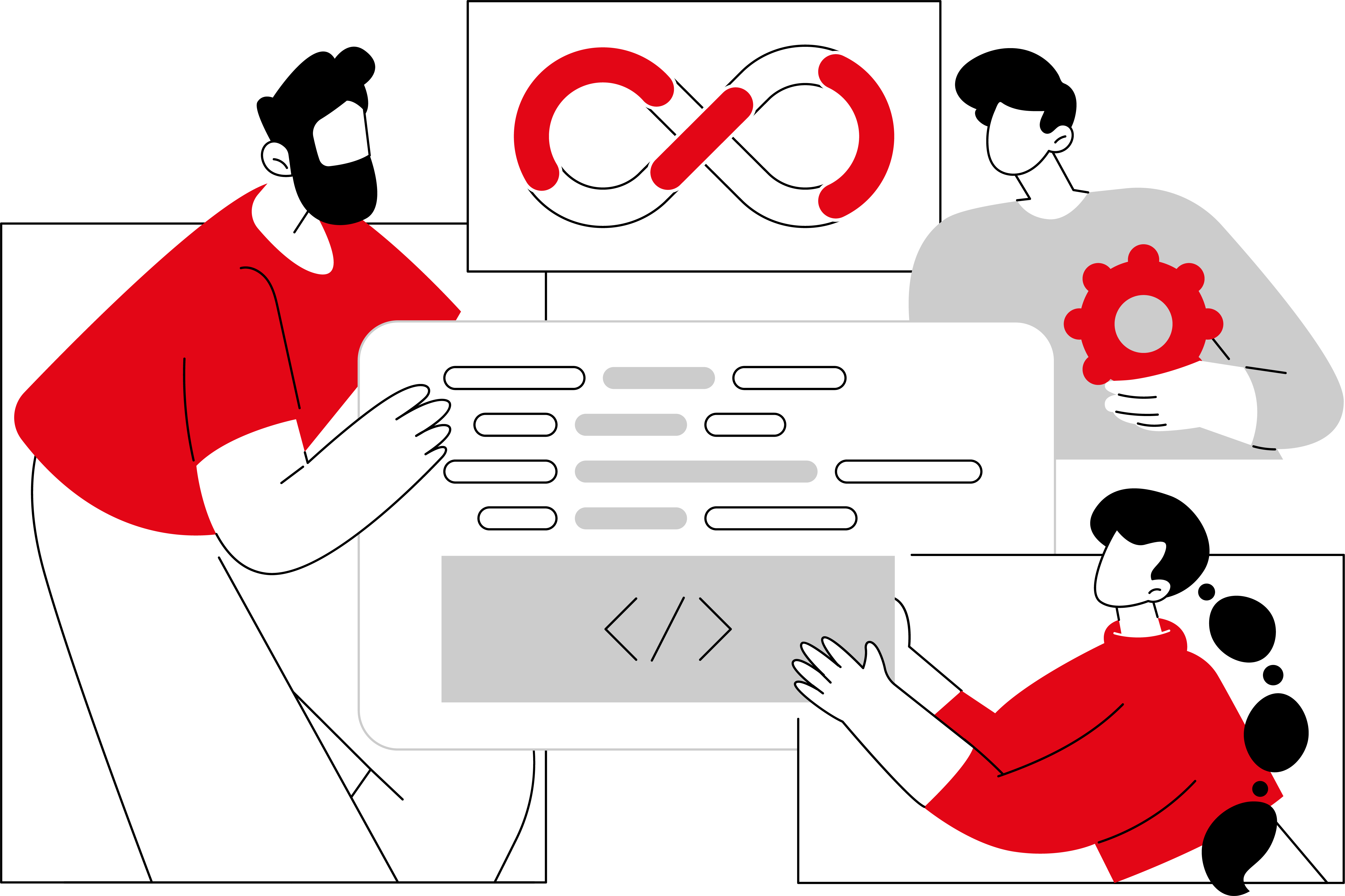 Ilustración de consultoría tecnológica