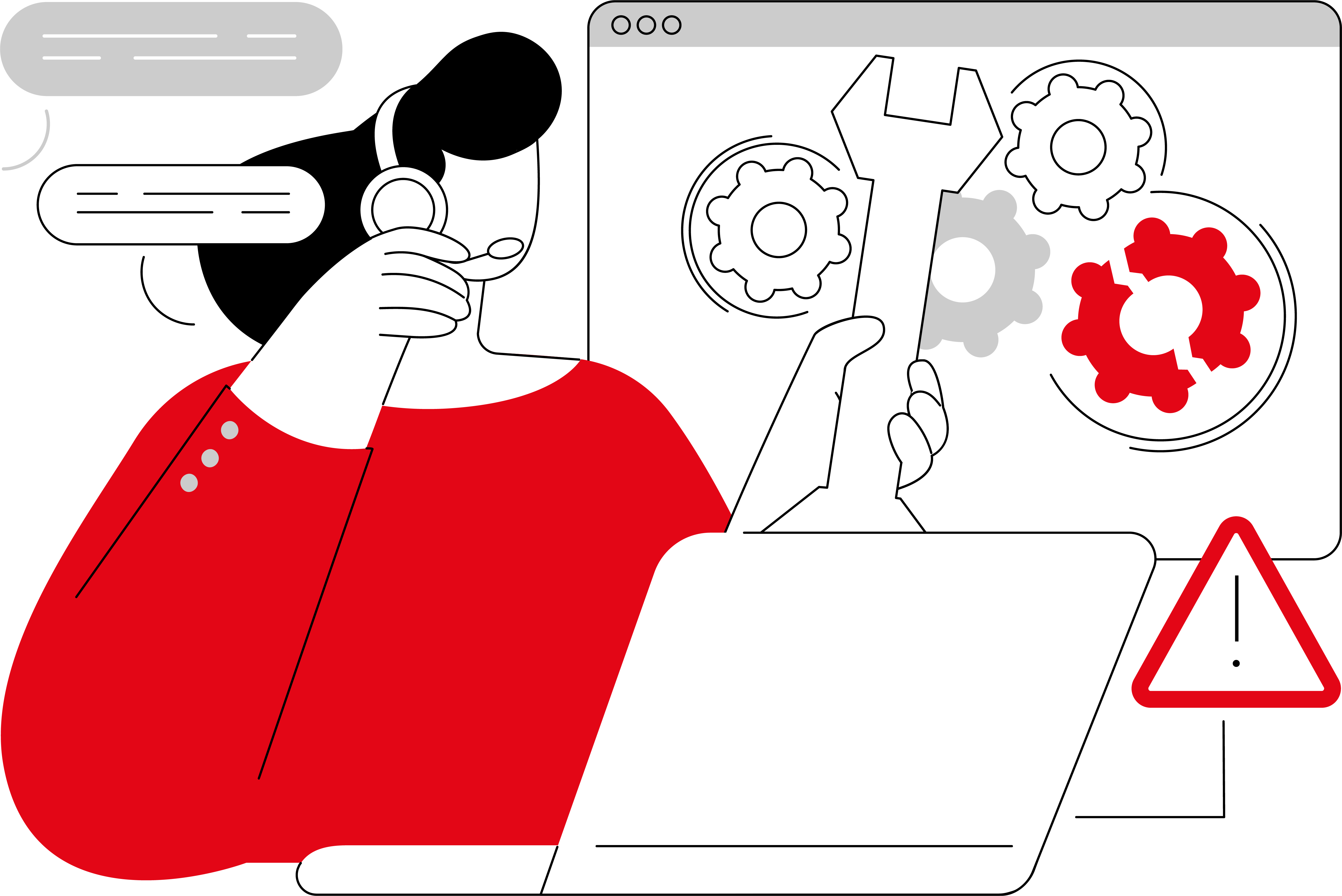 Ilustración de diseño UX/UI